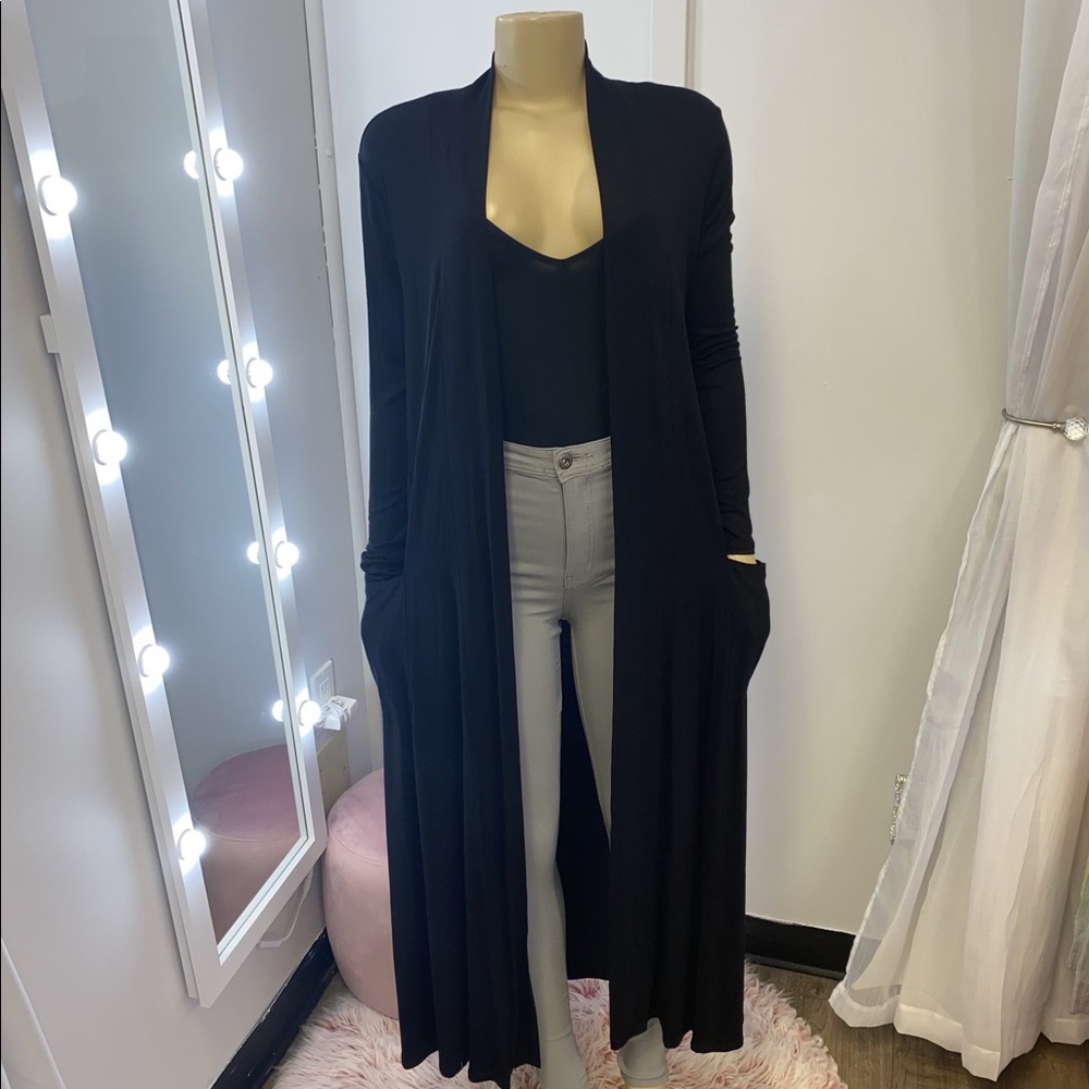 Black Full length Duster w/pockets